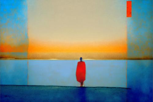 fafione 2 abstract horizon Pushkar Fernand Khnopff orange and b e9b05324-3e51-4ef0-a21b-703b474072e5